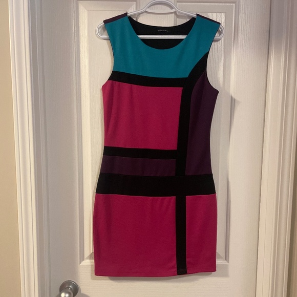 Vintage Cute Colour Block Dress - Picture 1 of 6